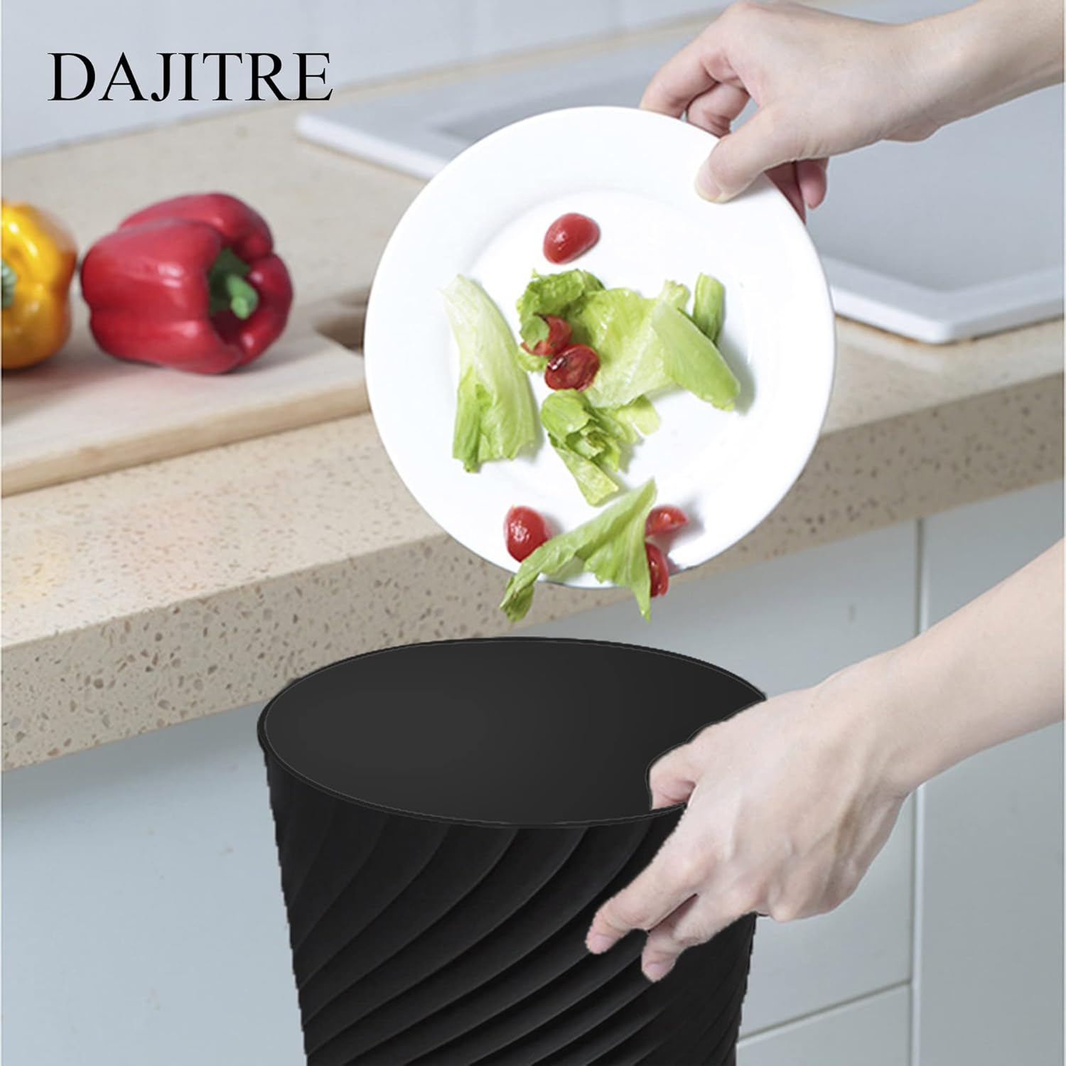 DAJITRE 18 Gallon Slim Trash Can with Recycling Lid