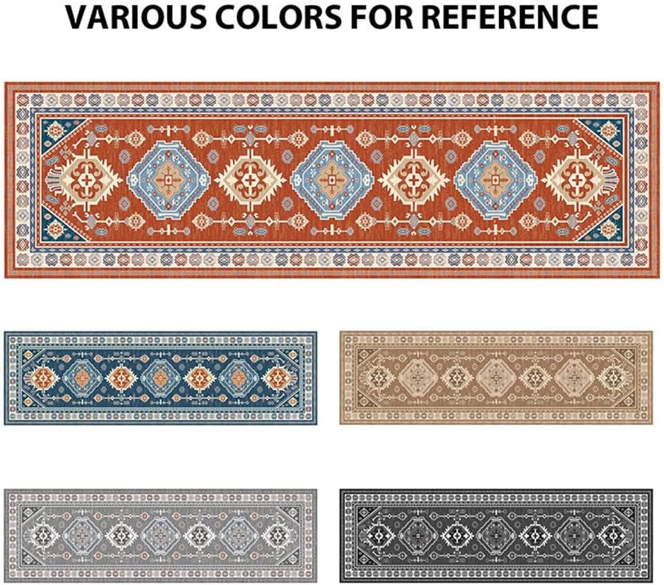 Soft Anti Fatigue Kitchen Rug with Distressed Floral Design
