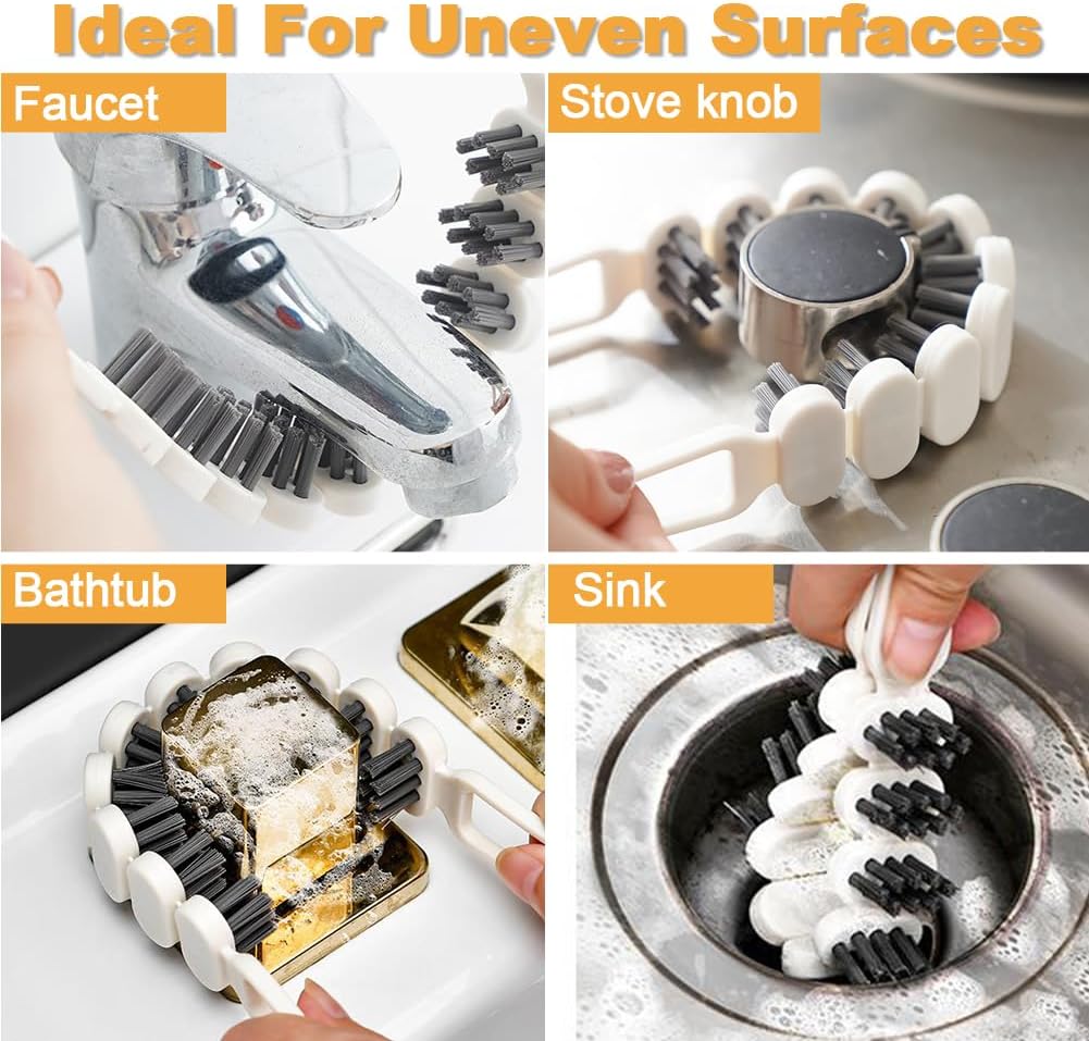 Zxbaers 3 Piece Bendable Cleaning Brushes Set