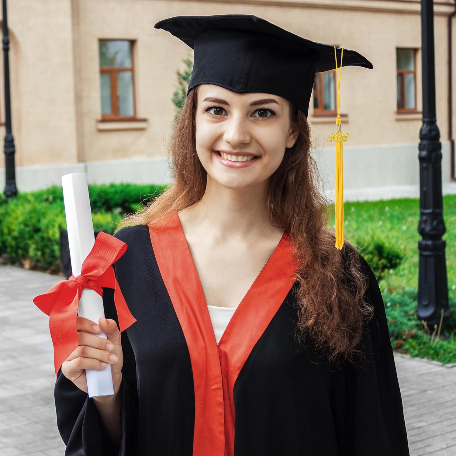 2026 Gold Graduation Tassel with Charm Decor