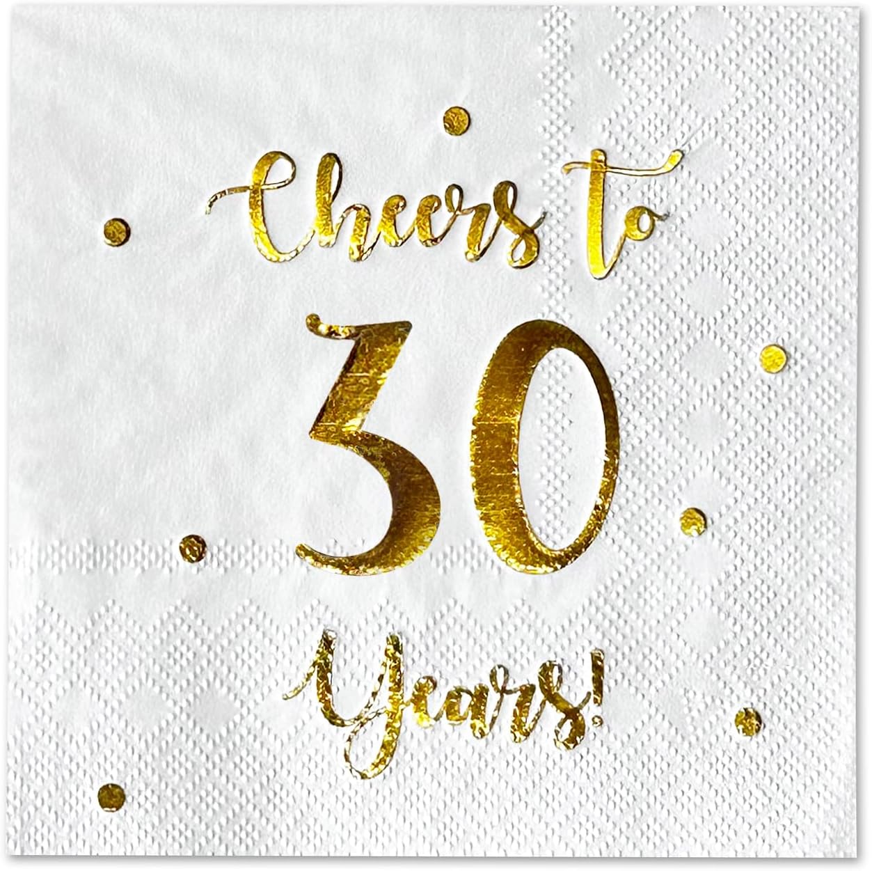 Cheers to 30 Years Cocktail Napkins 50-Pack