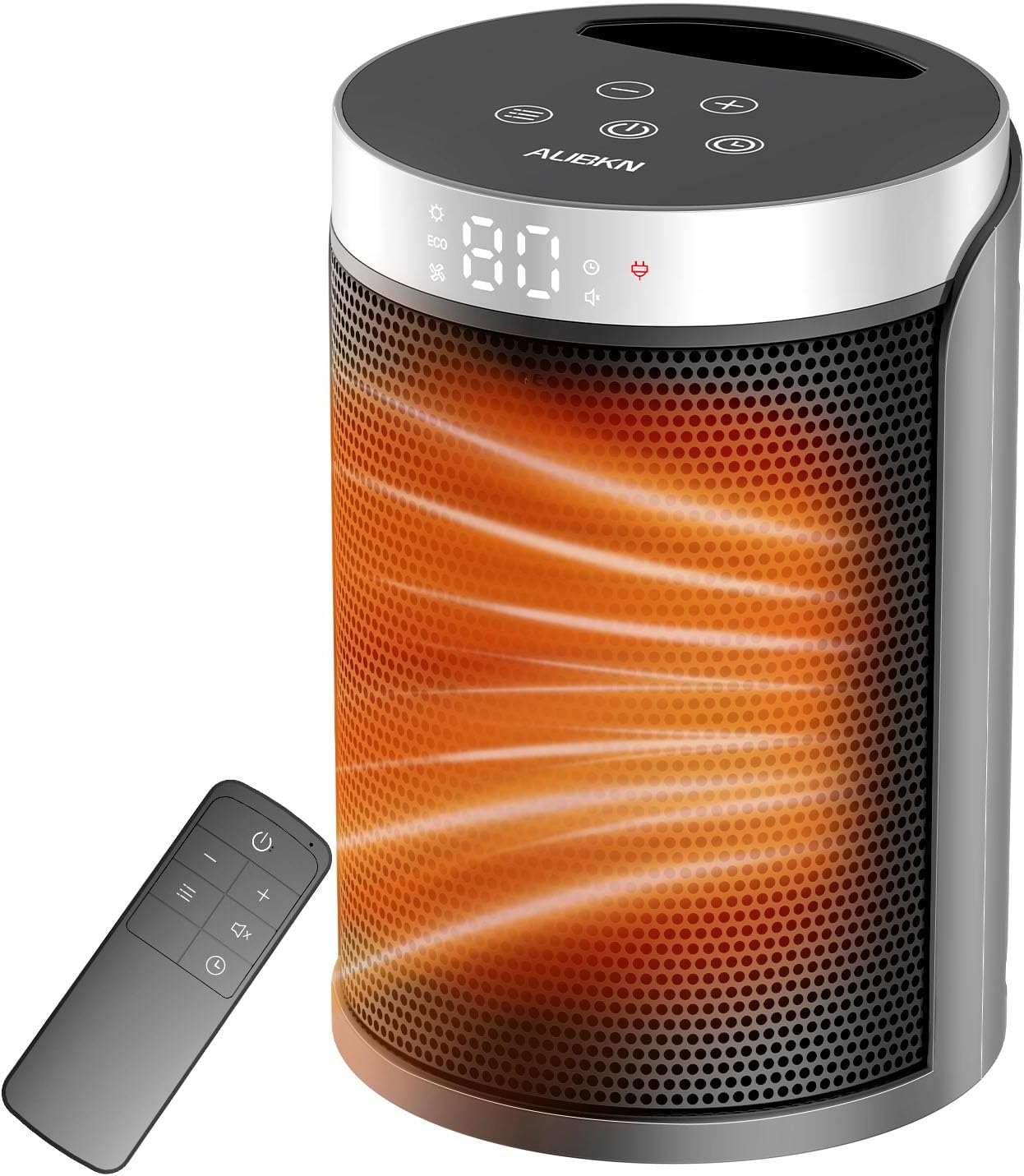 AUBKN 1500W Electric Space Heater with Remote Control and Thermostat