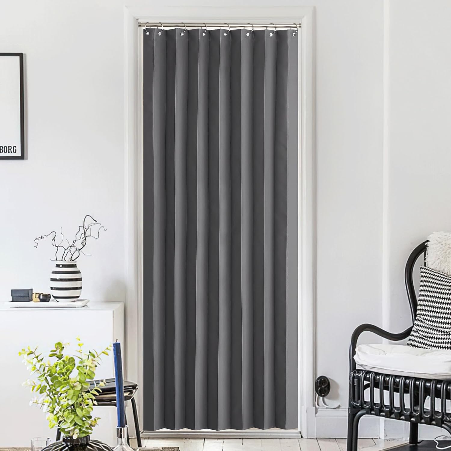 NICETOWN Blackout Door Curtain Panel with Hooks