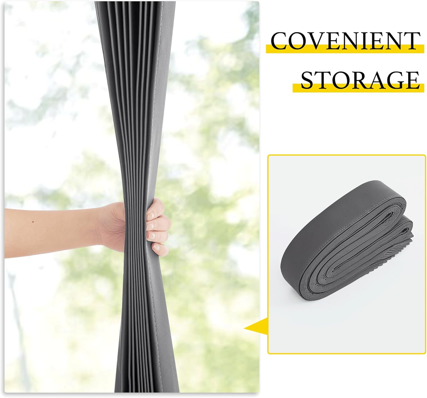 NICETOWN Blackout Door Curtain Panel with Hooks