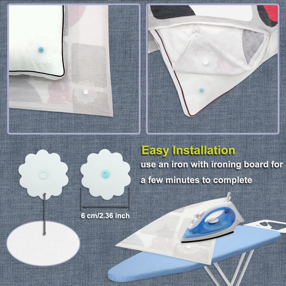 16 Pcs HX AURIZE Duvet Snaps for Comforter Cover
