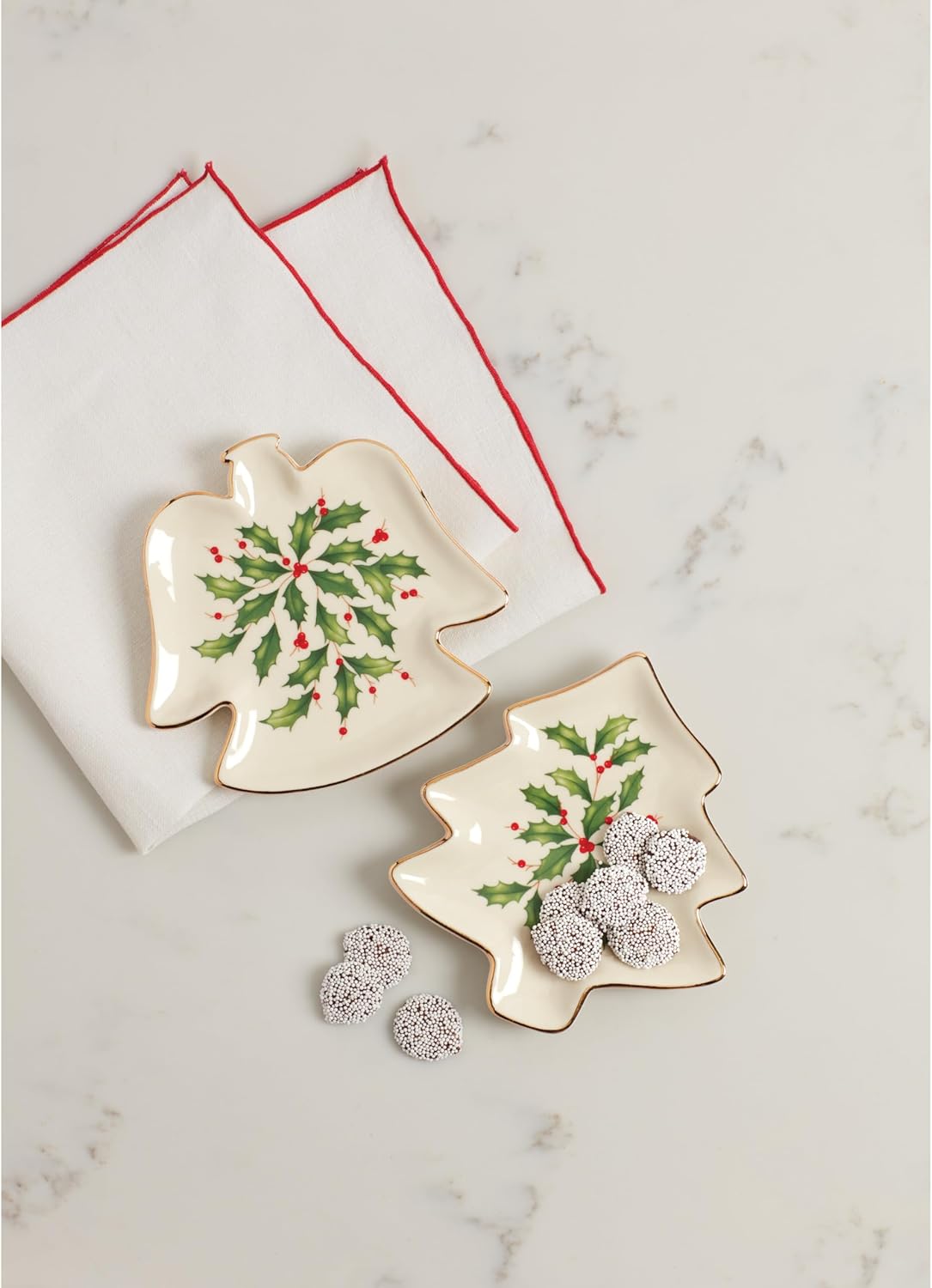 Lenox 879592 Holiday Tree Shaped Party Plate