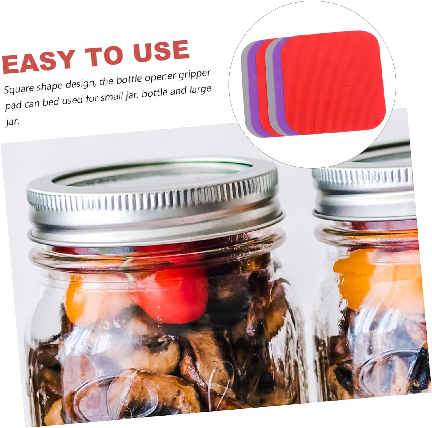 18 Pcs Rubber Jar Lid Opener Grips for Fridge and Kitchen Use