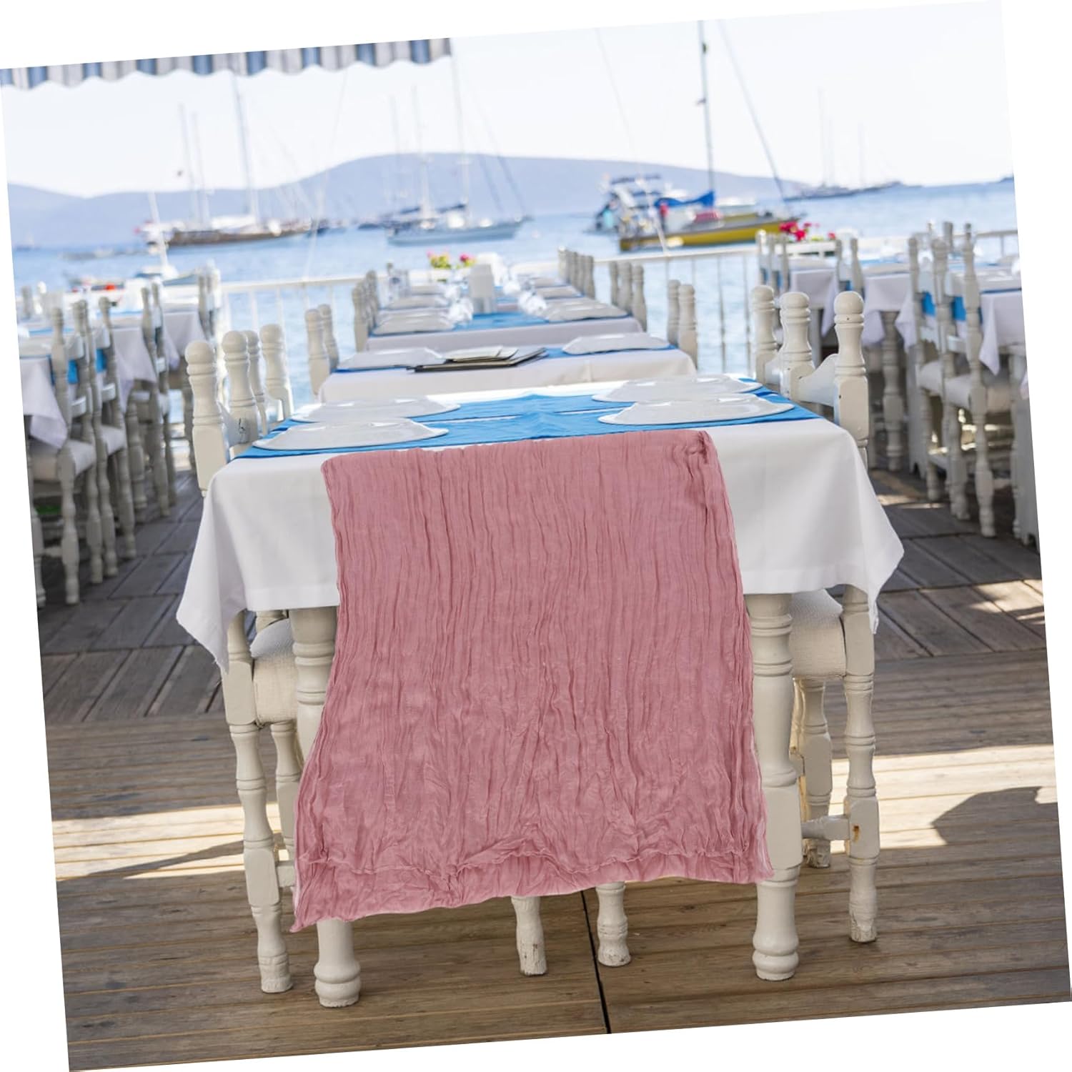 Bohemian Gauze Table Runner Dusty Elegant Wedding Decoration