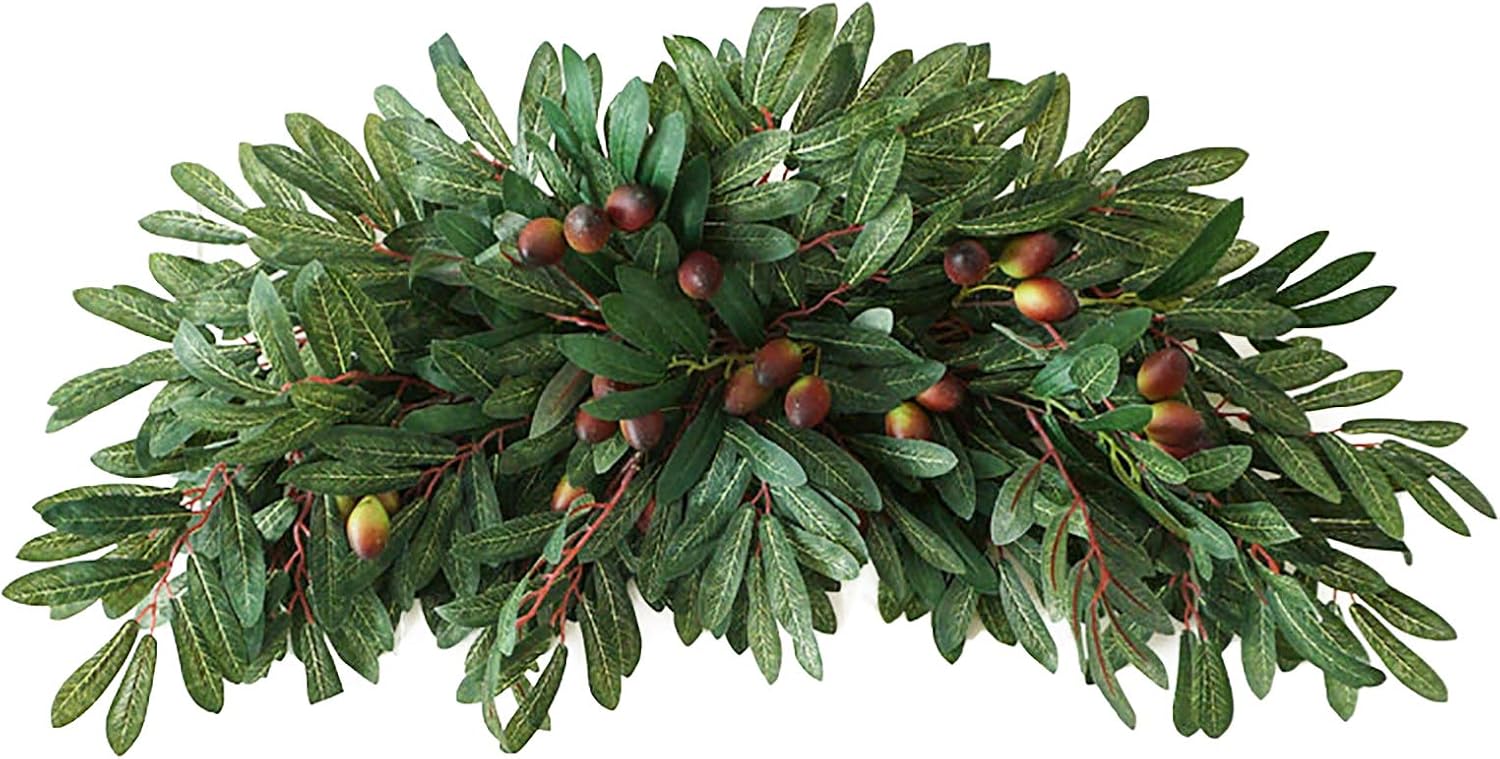 Belupai 30in Artificial Olive Leaves Swag