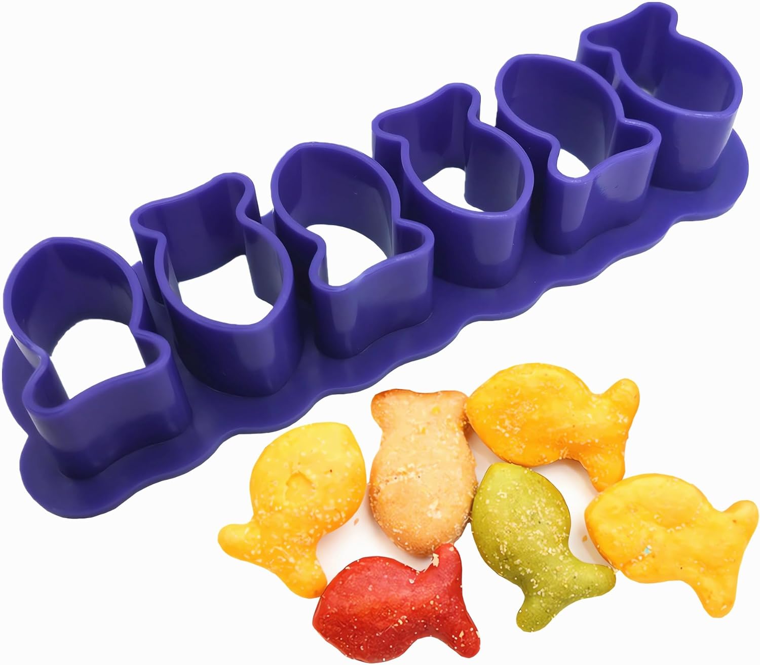 Enrbeco Fish Cookie Cutter Mini Cracker Mold Purple