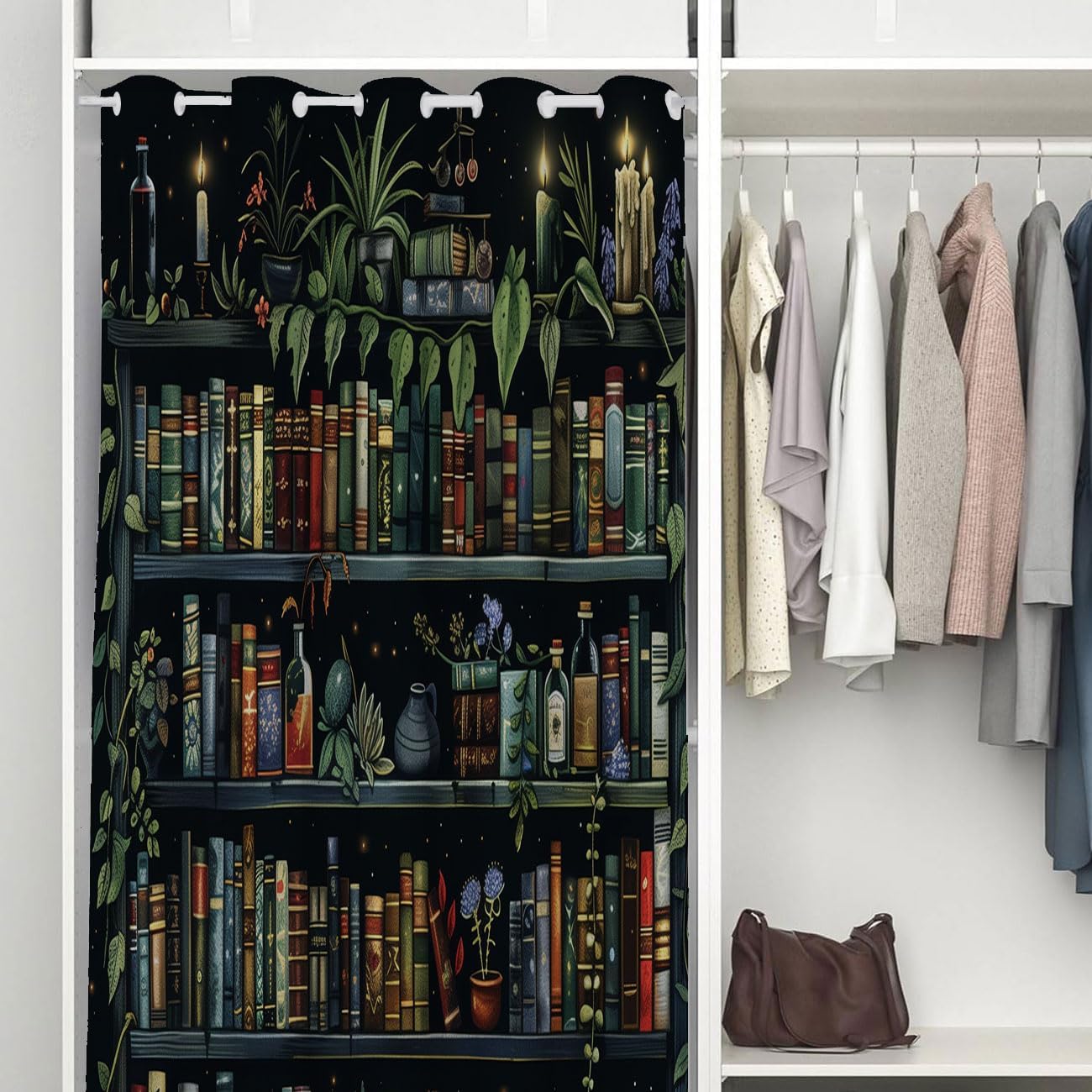 Chaohuan Bookshelf Doorway Curtain 34x80 Inches Panel