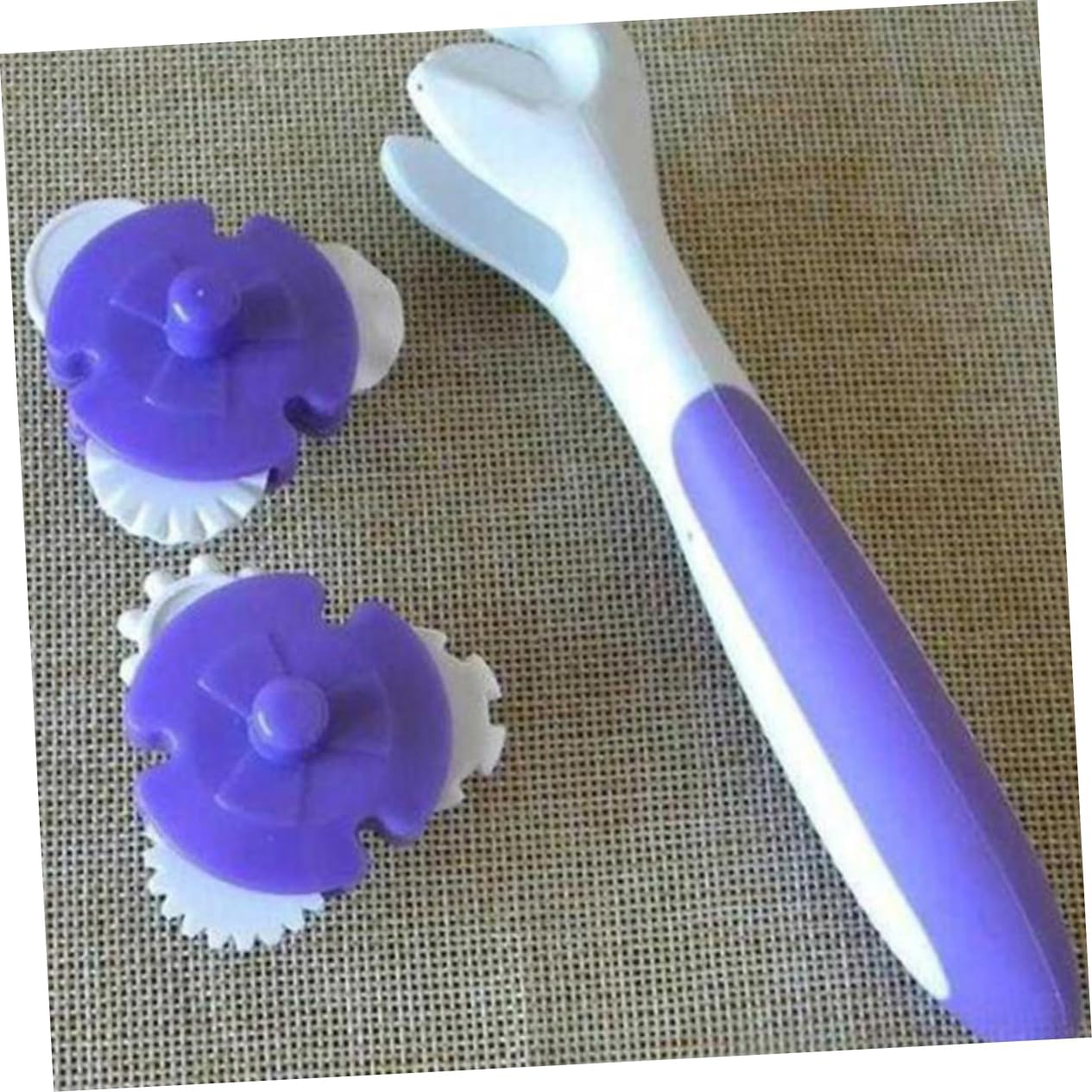 9 Pcs Purple Cake Baking Roller Reusable Pastry Cutter Tool