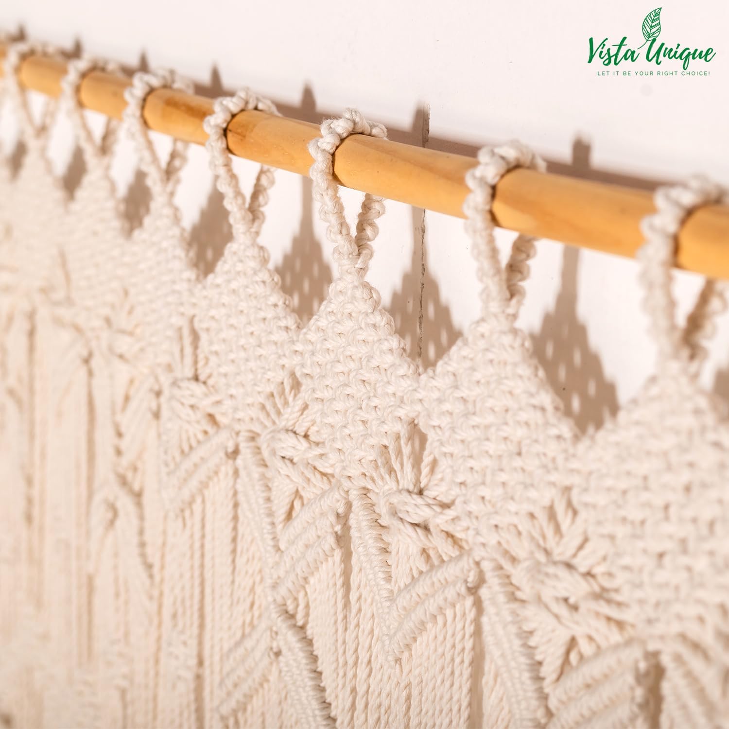 Boho Macrame Curtain Panel 37 W x 77 L