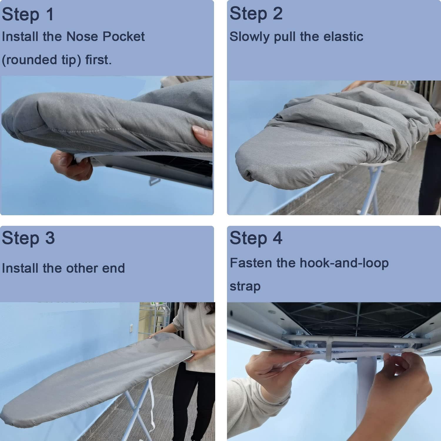 VividPaw Ironing Board Cover Pad Blue 15x54