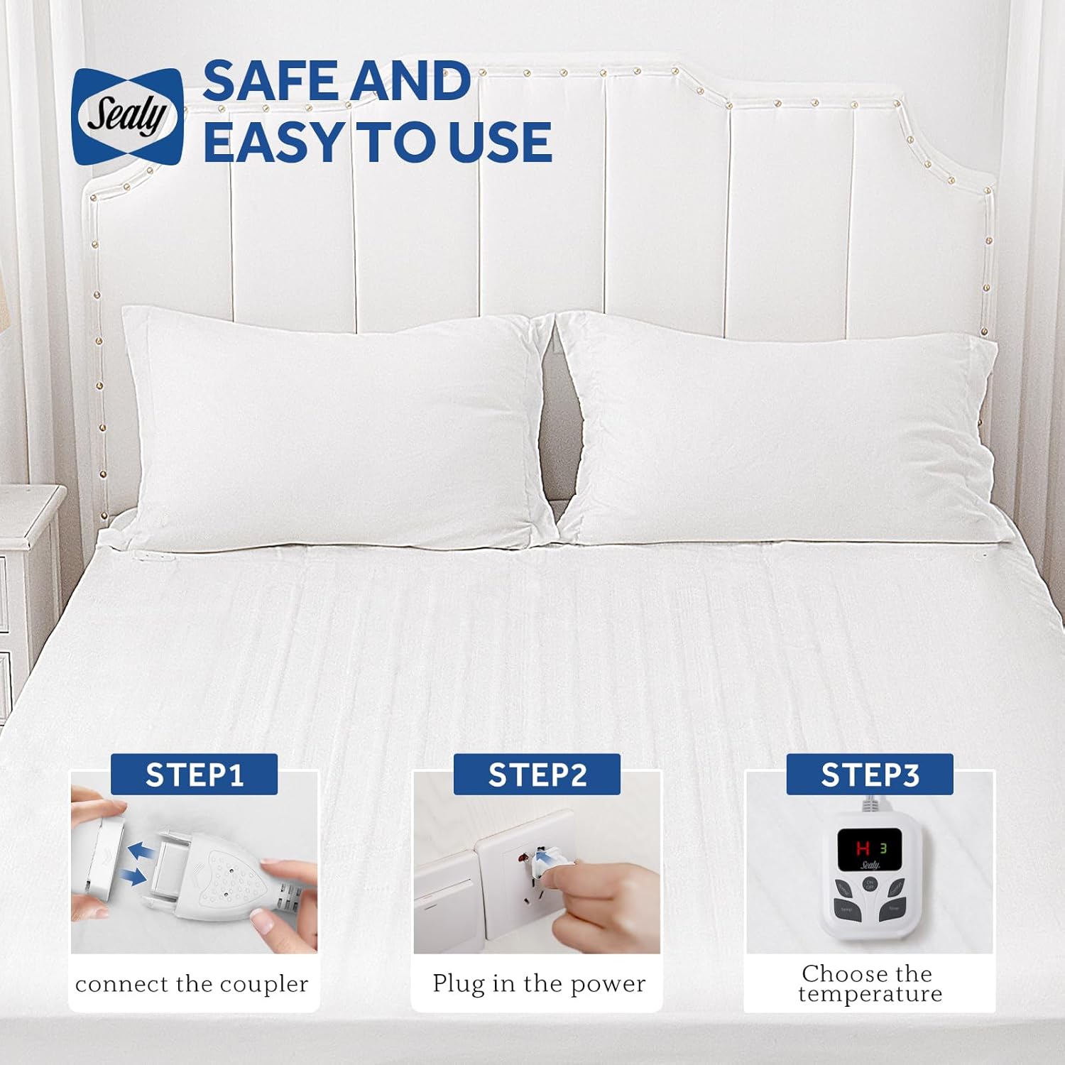 Sealy Heated Mattress Pad Full Size with 10 Settings