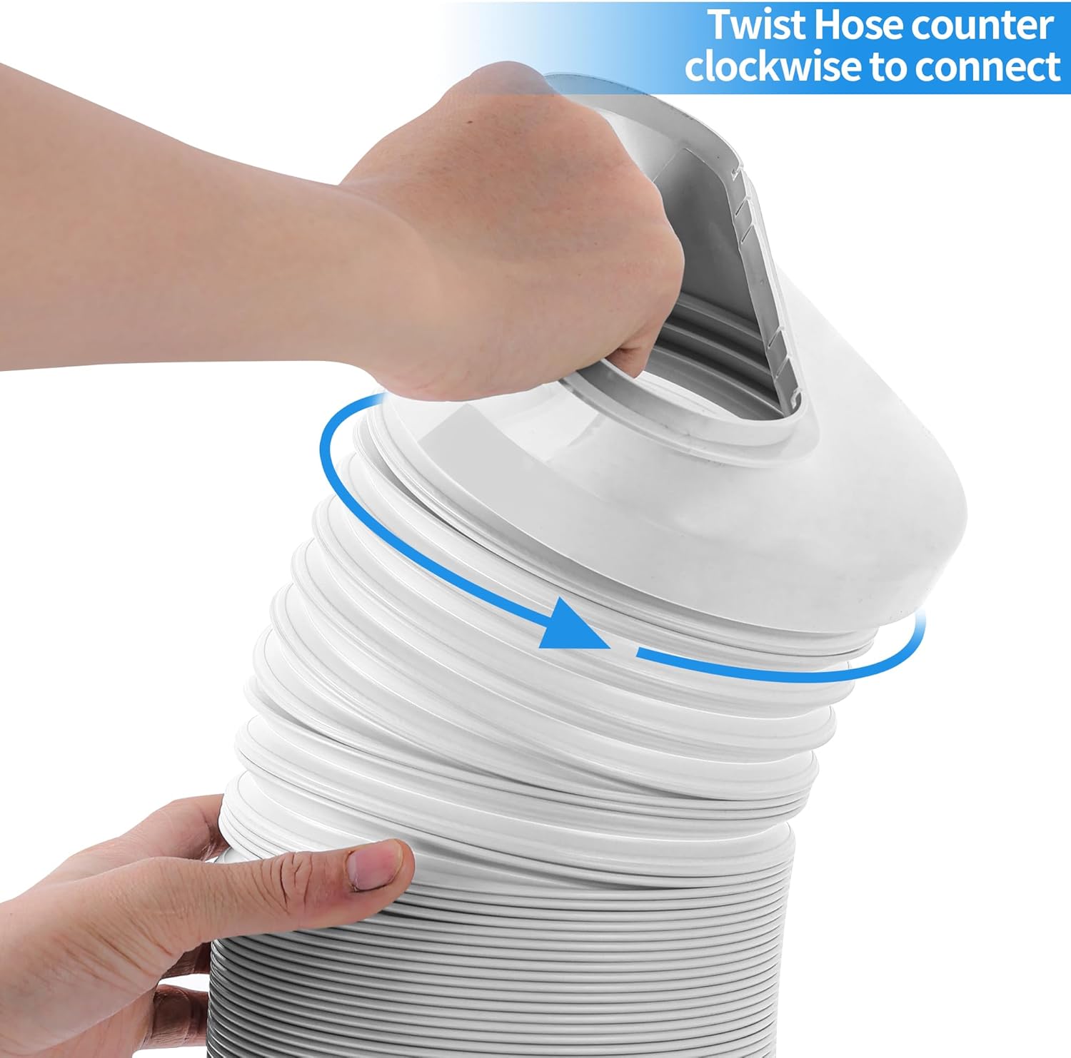 80 Inch Portable AC Exhaust Hose with Steel Wire