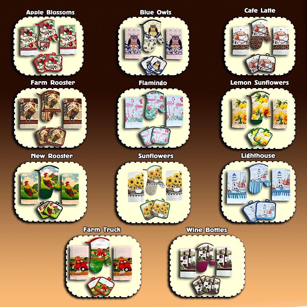 Lobyn Value Packs 5-Piece Caf Latte Kitchen Towel Set