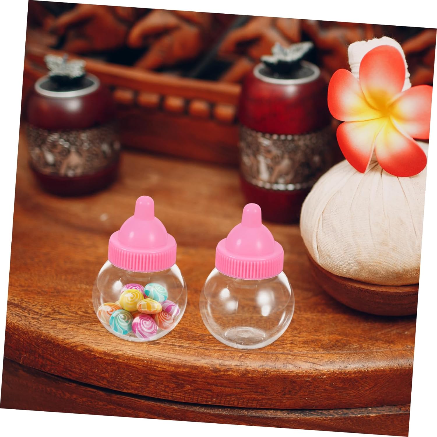 PRETYZOOM 20pcs Ball Shaped Candy Storage Box with Lid