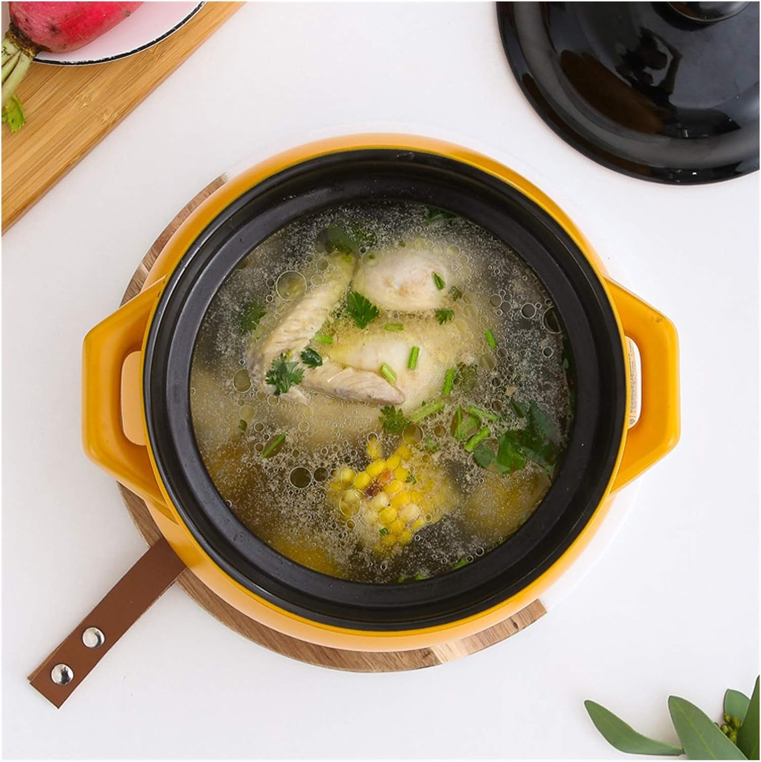 SISWIM Soup Pot Stockpot with Lid 19cm Yellow