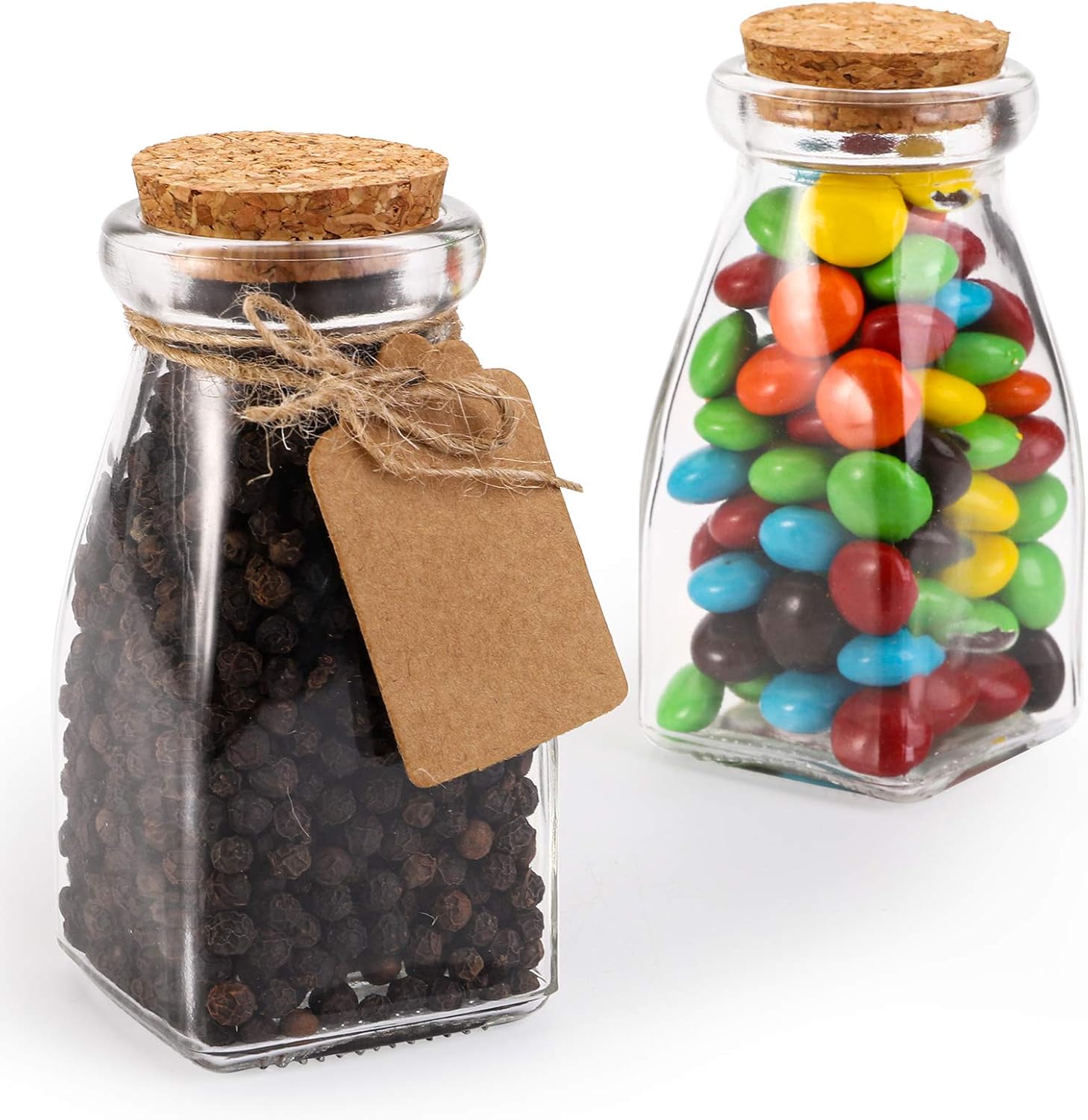 Yarlung 30 Pack Glass Favor Jars with Cork Lids