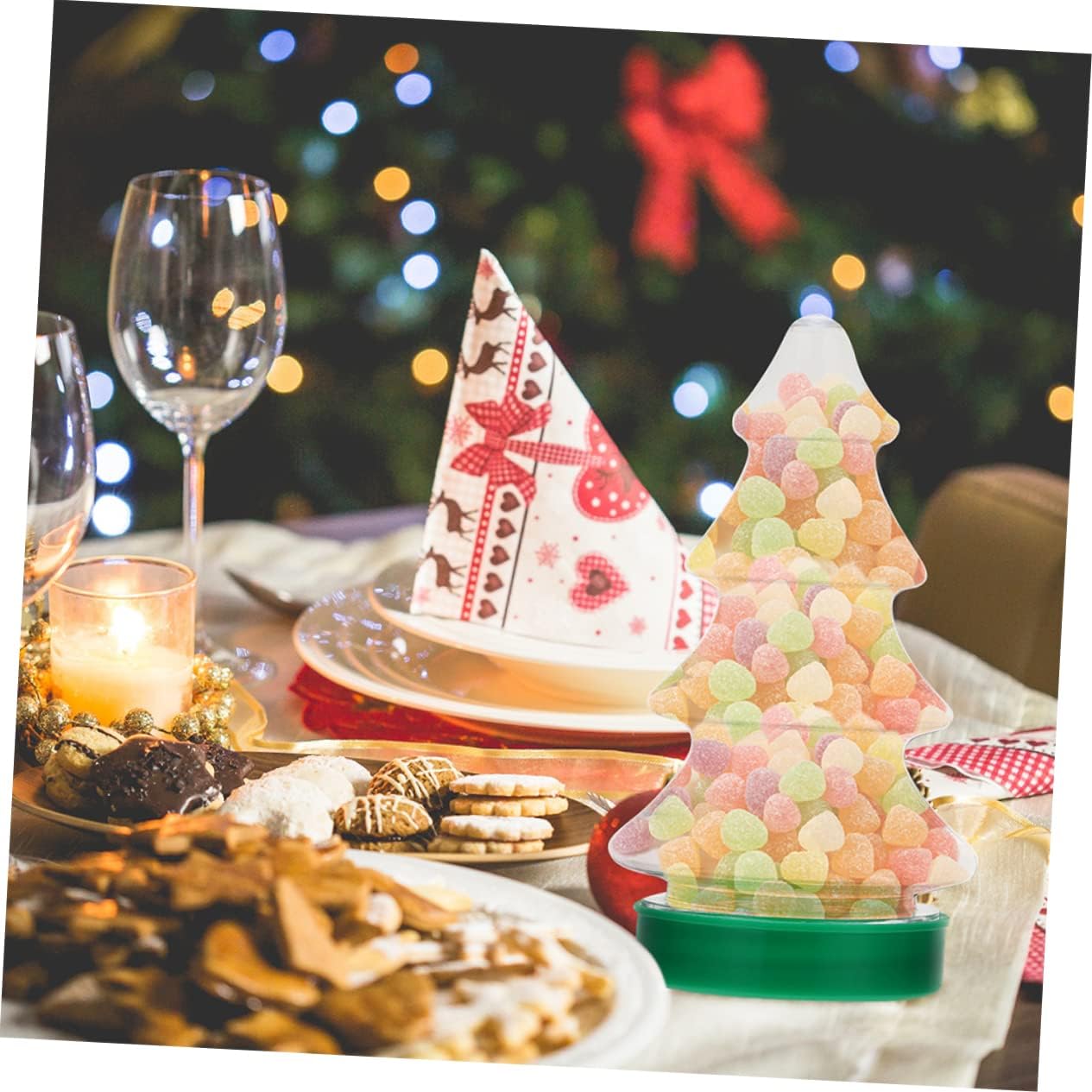 Jojofuny 6Pcs Christmas Candy Jar for Parties and Gifts