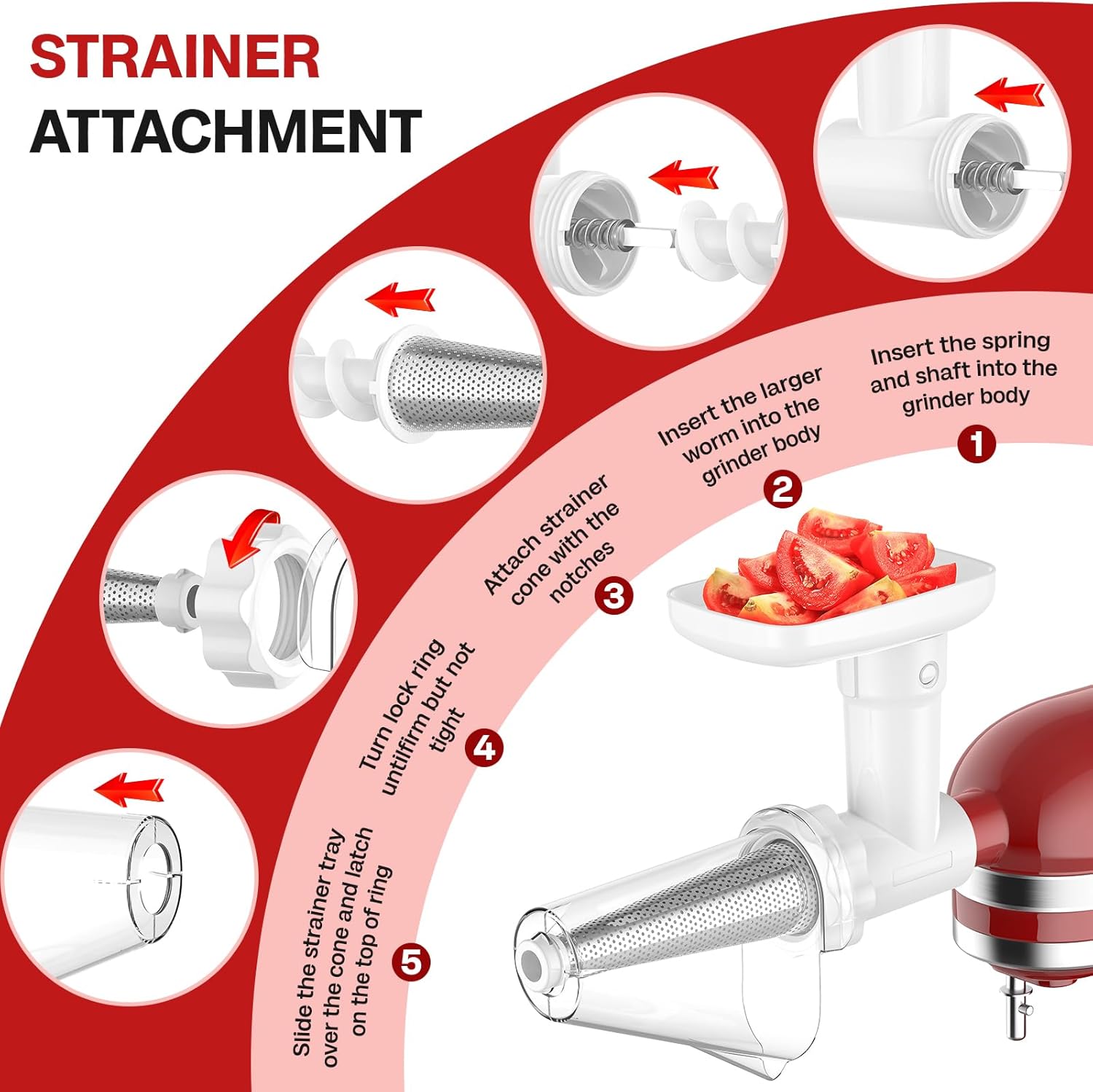 Cofun KitchenAid Meat Grinder and Strainer Set