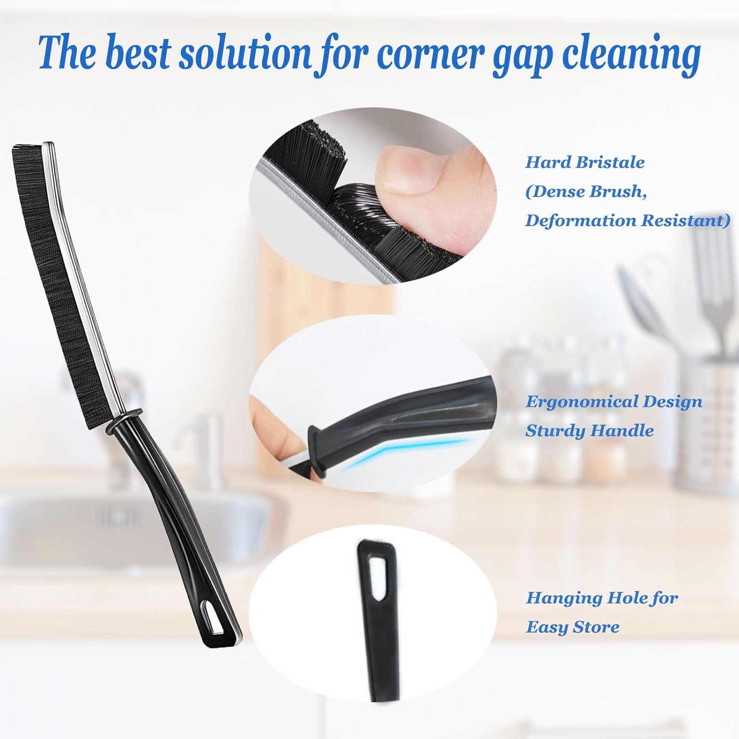 Ttspring Hard Bristle Crevice Cleaning Brush