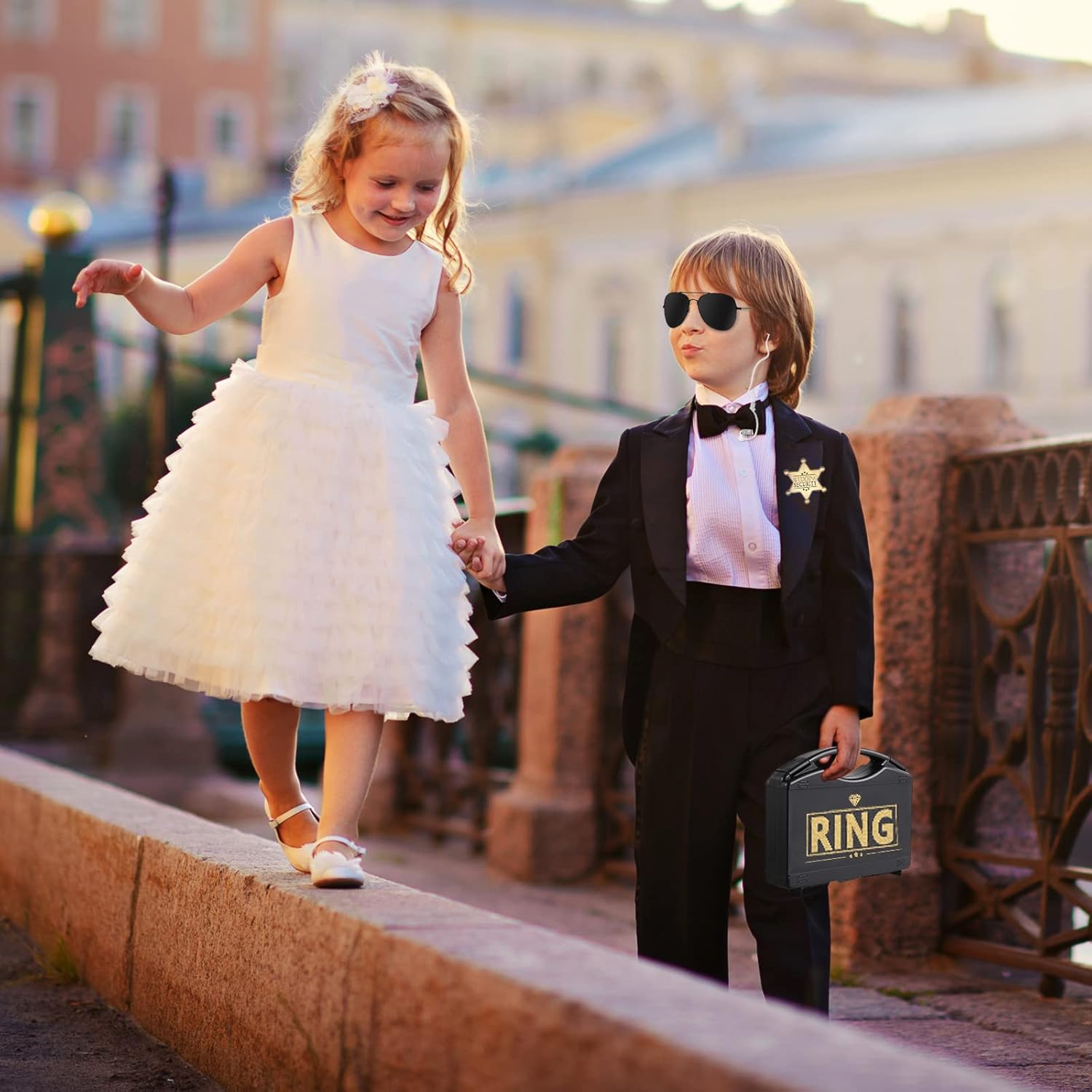 Gold Classic Ring Wedding Security Set