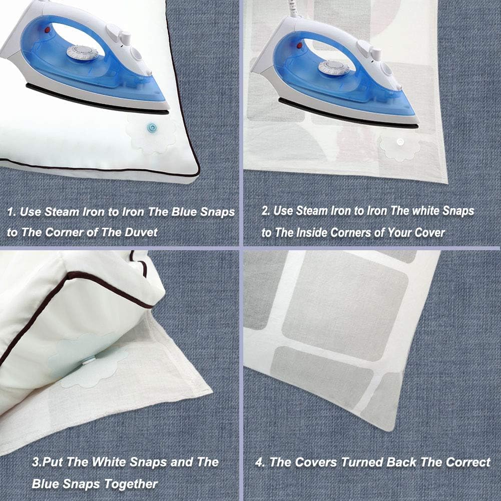 16 Pcs HX AURIZE Duvet Snaps for Comforter Cover
