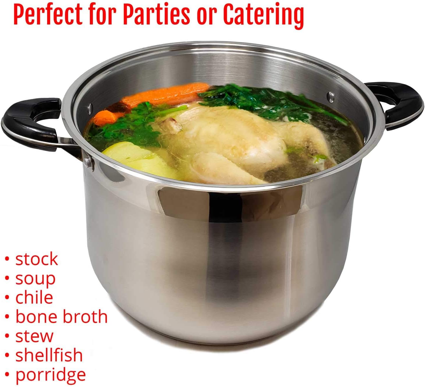 20 Quart Commercial Grade Stainless Steel Stock Pot