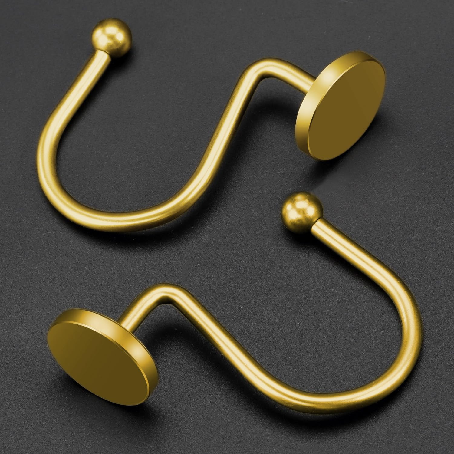 CHICTIE Gold Shower Curtain Hooks Set of 12