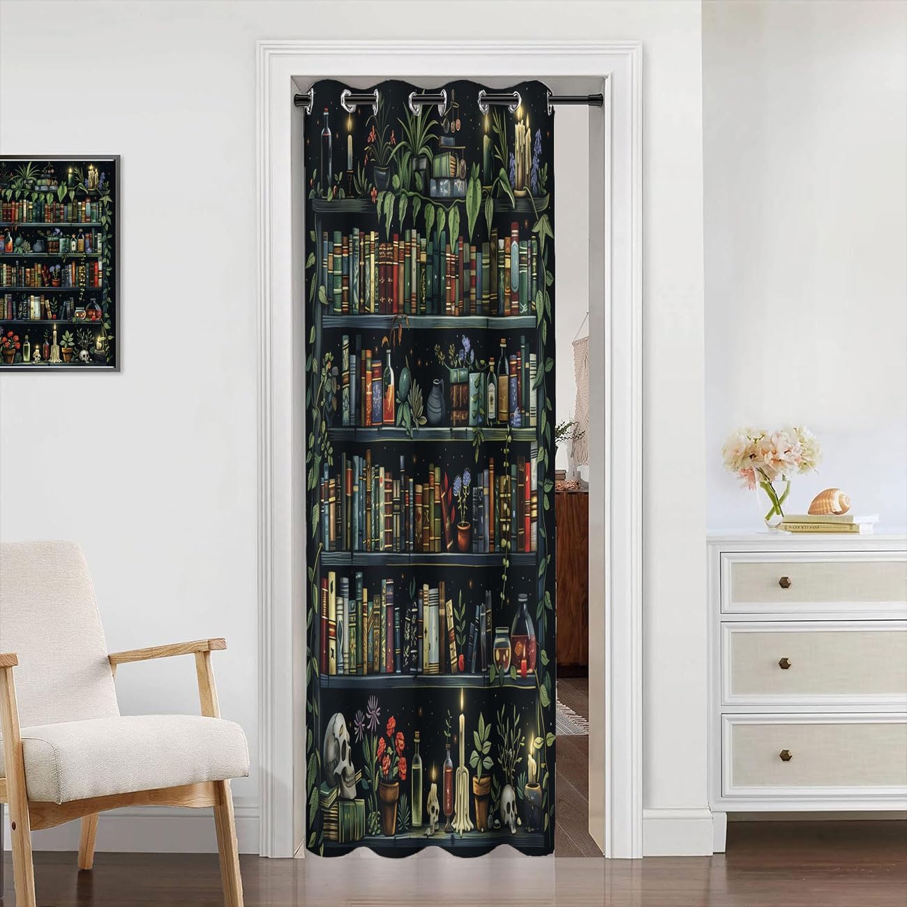 Chaohuan Bookshelf Doorway Curtain 34x80 Inches Panel