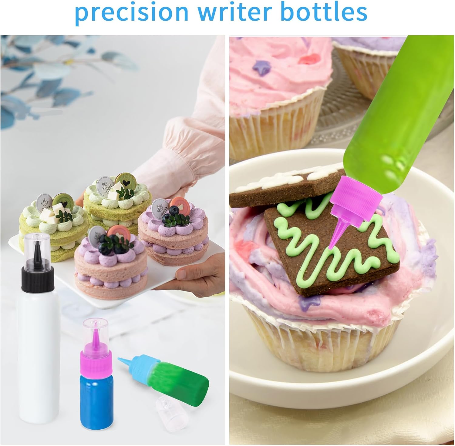 6 Pcs Writer Bottles 4 Oz Condiment Squeeze Bottles