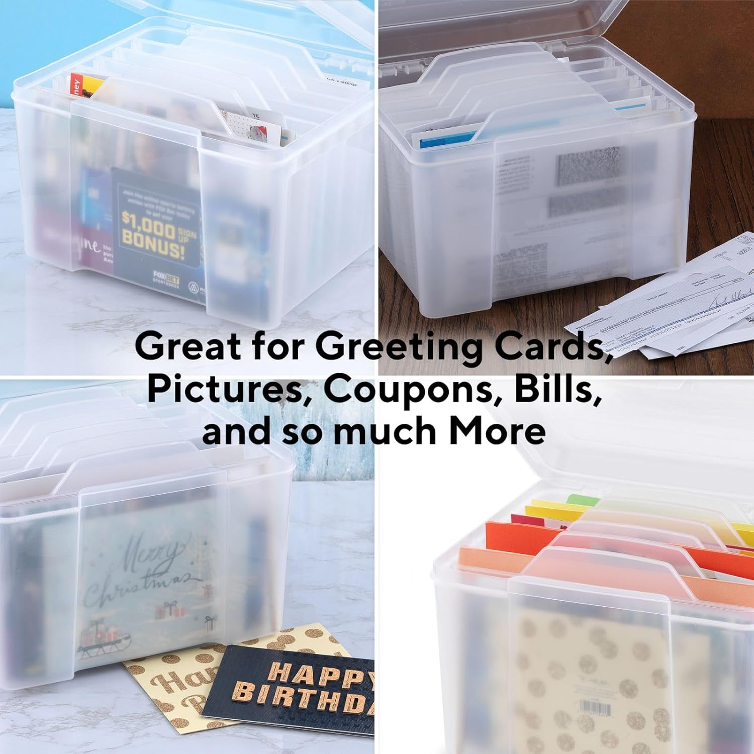 Mistic Cool Greeting Card Organizer Storage Box