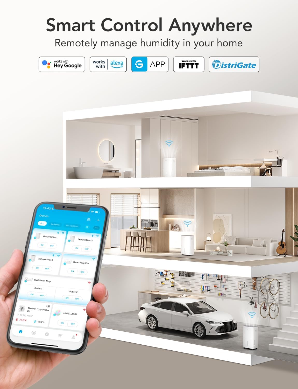 GoveeLife Dehumidifier 4500 Sq Ft Smart Auto Humidity Control