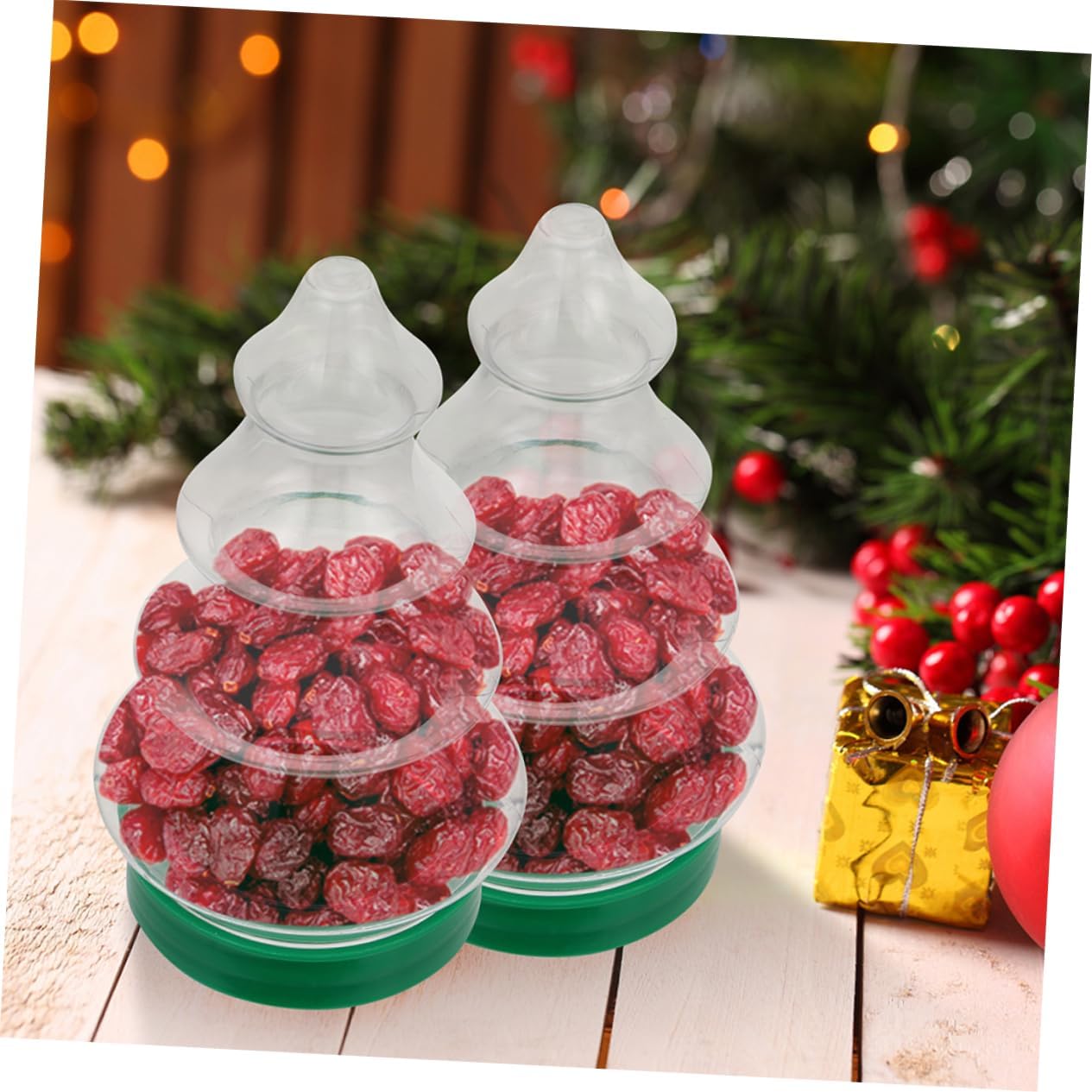 Jojofuny 6Pcs Christmas Candy Jar for Parties and Gifts
