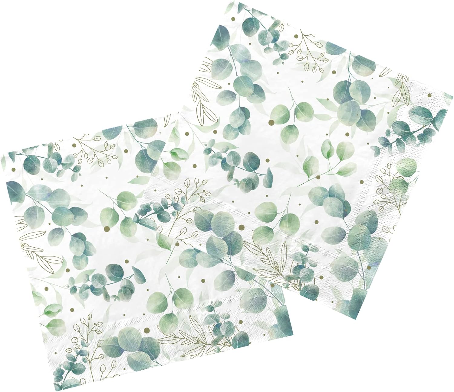 Sage Green 3-Ply Disposable Napkins 5x5 80-Pack