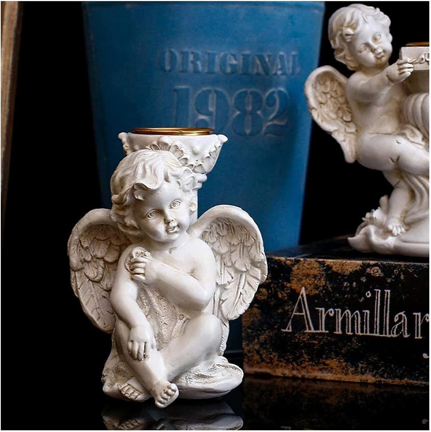 Abstract Resin Angel Sculpture Tabletop Decor