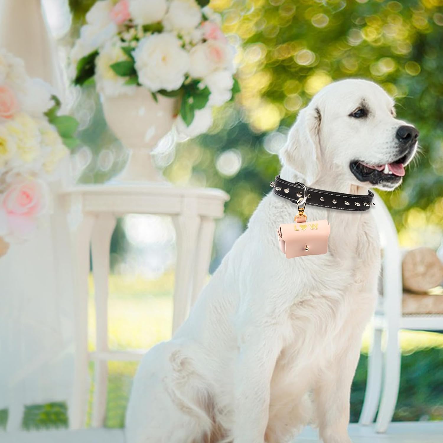 Dog Ring Bearer Pillow - Leather Wedding Ring Holder Box for Proposal Engagement