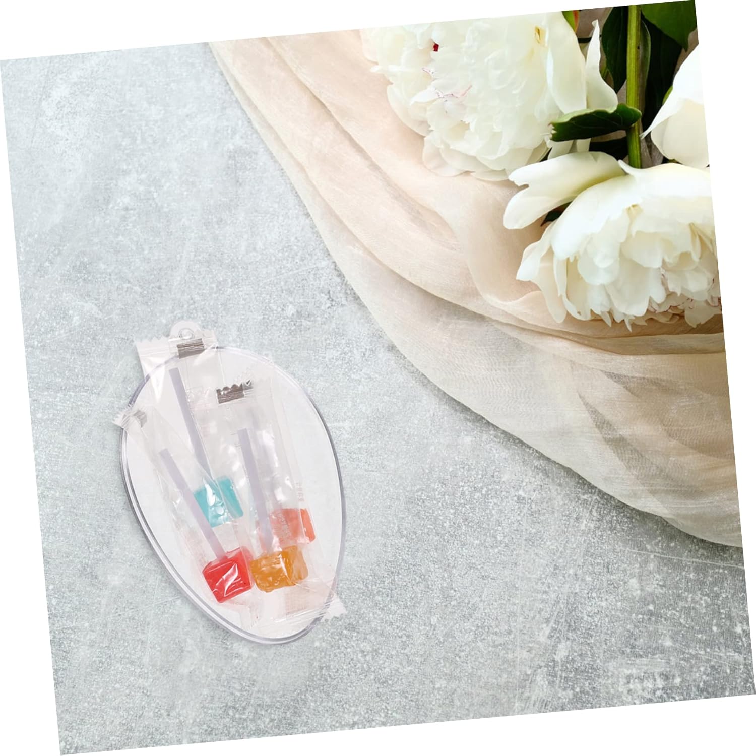 PRETYZOOM 6pcs Clear Egg Shaped Candy Holder for Easter Party Favors
