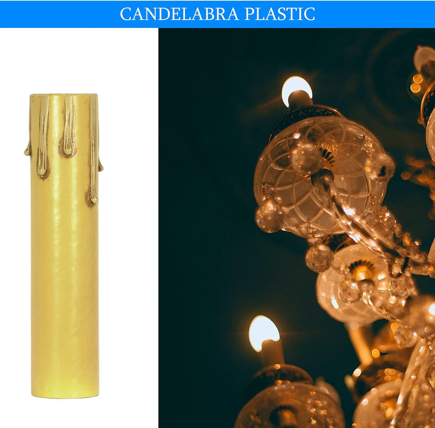 Ciata 12-Pack 3-Inch Ivory Drip Candle Covers
