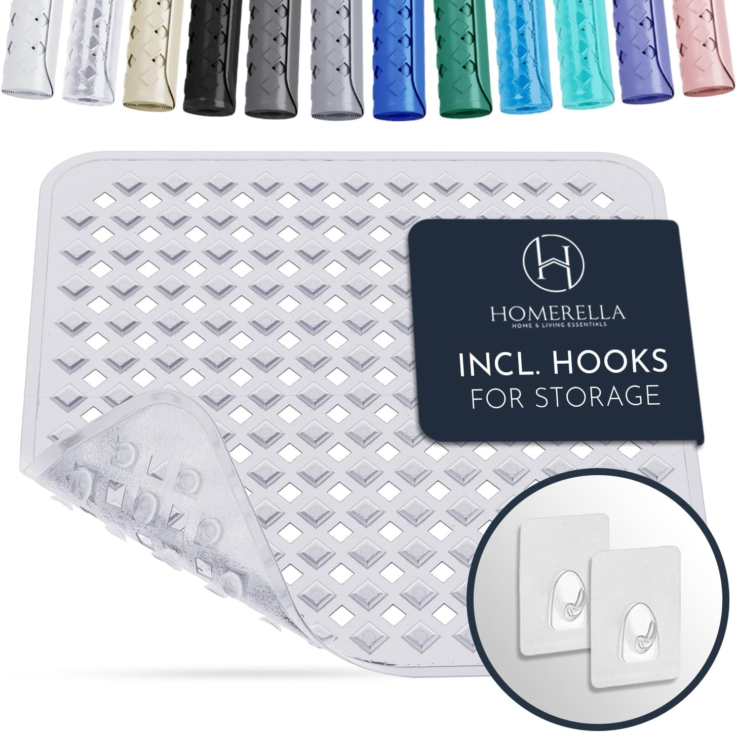 Homerella Anti Slip Shower Mat 21x21 Inch