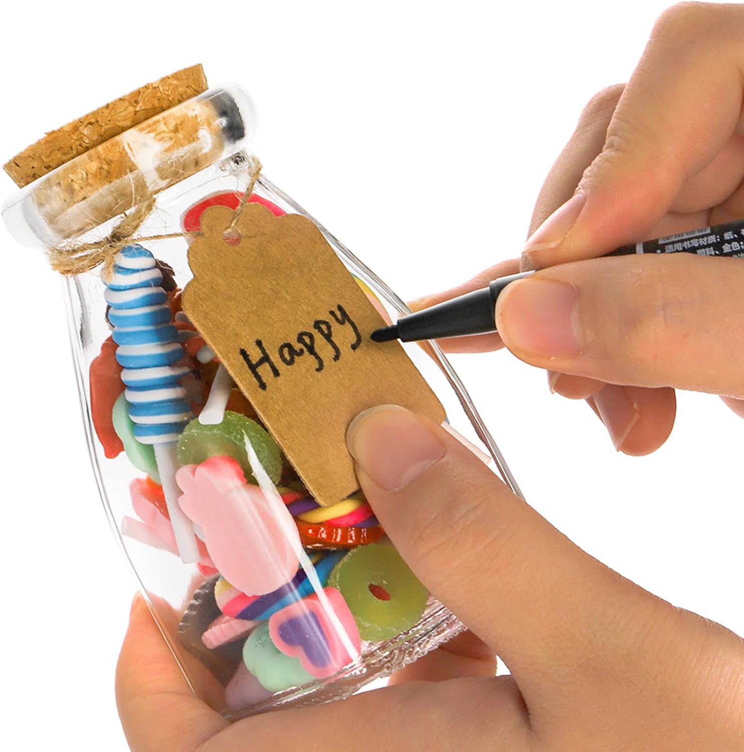 Yarlung 30 Pack Glass Favor Jars with Cork Lids