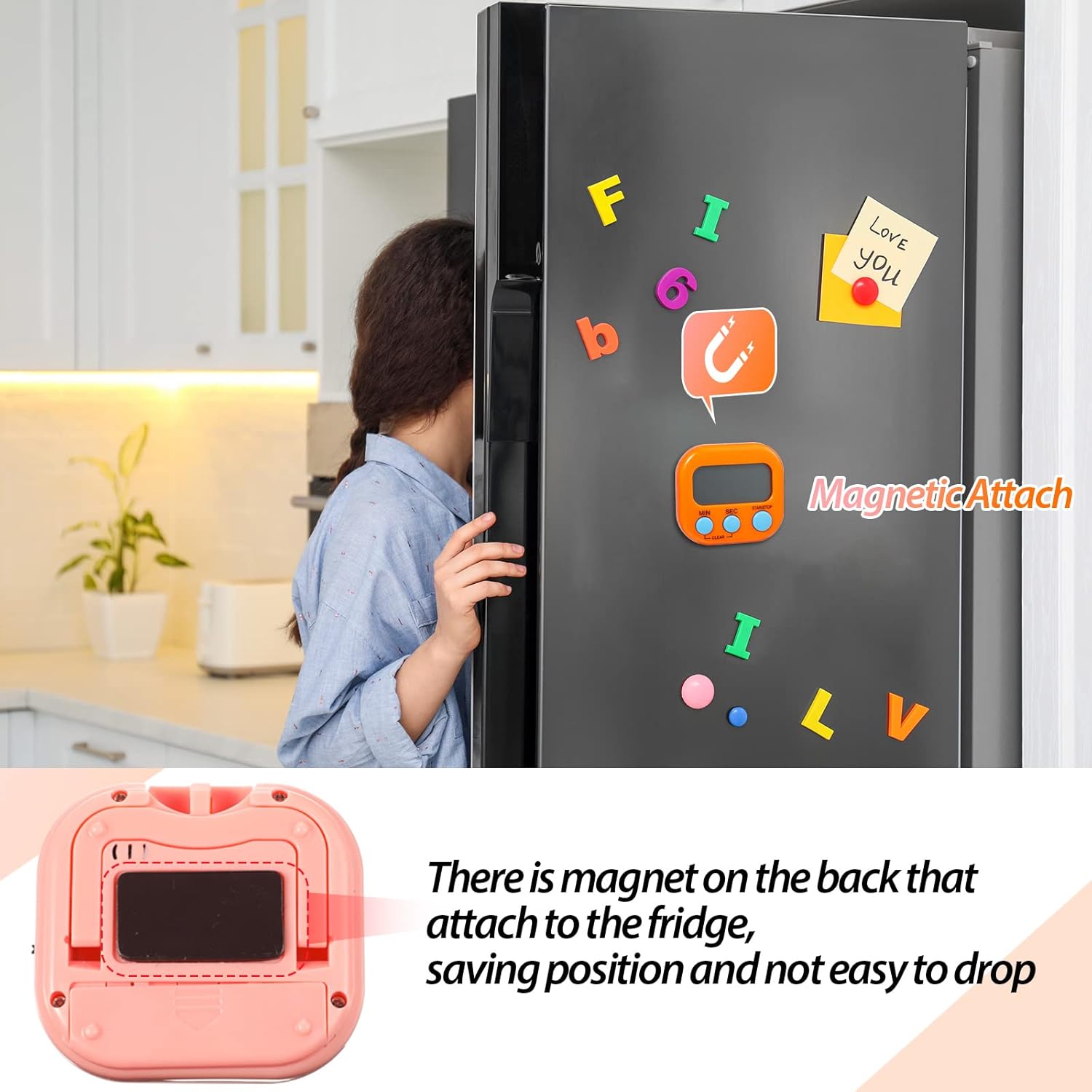 24 Piece Digital Kitchen Timer with Magnetic Base