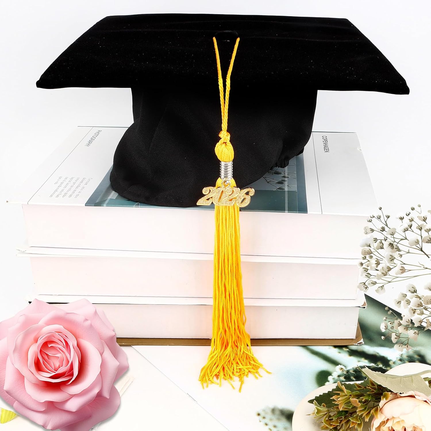 2026 Gold Graduation Tassel with Charm Decor