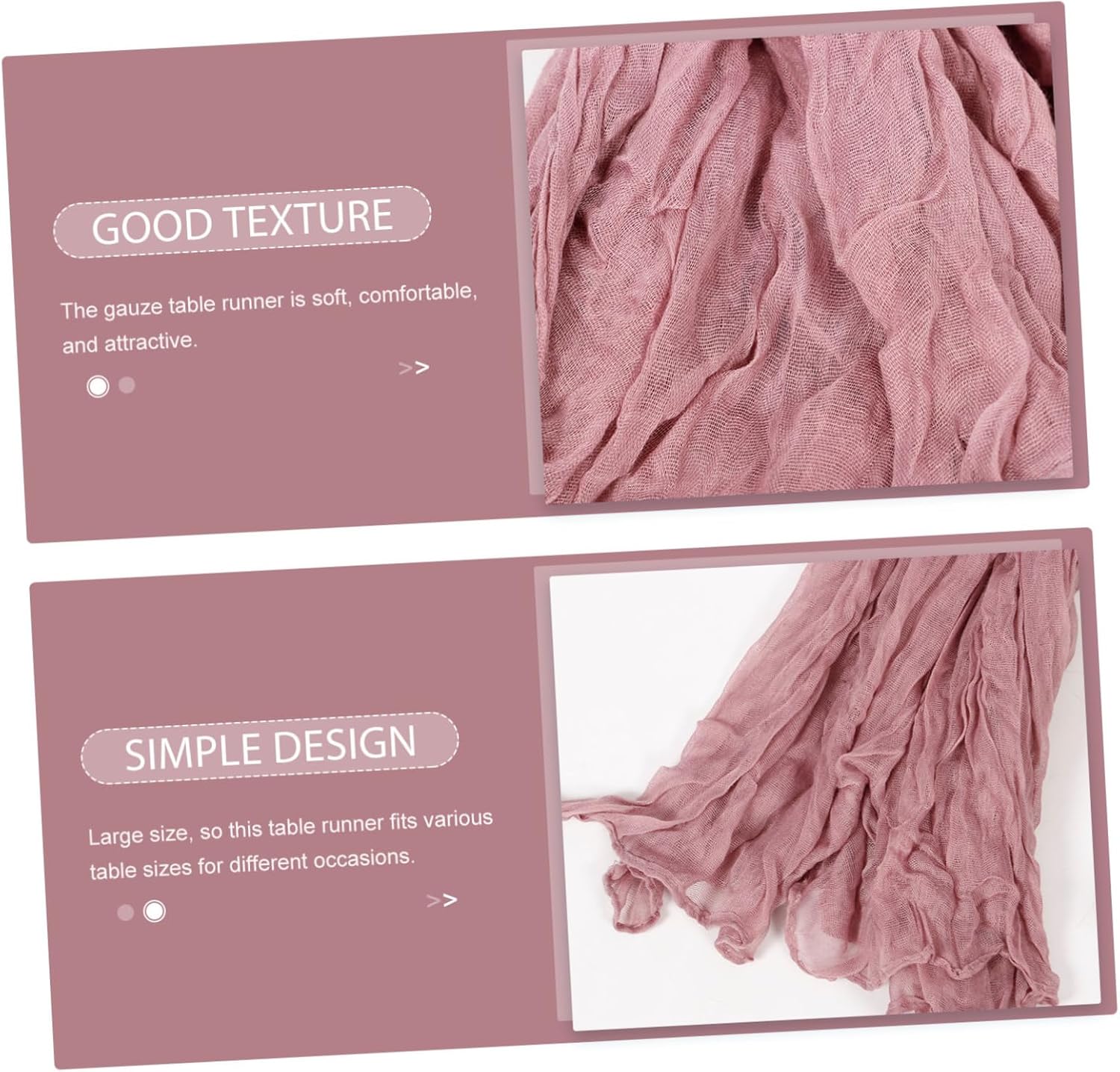 Bohemian Gauze Table Runner Dusty Elegant Wedding Decoration