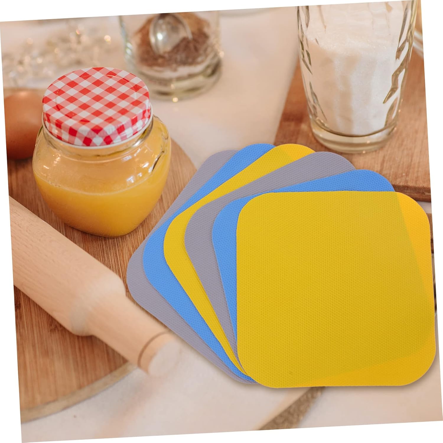DECHOUS 6pc Jar Lid Opener Set with Rubber Mats