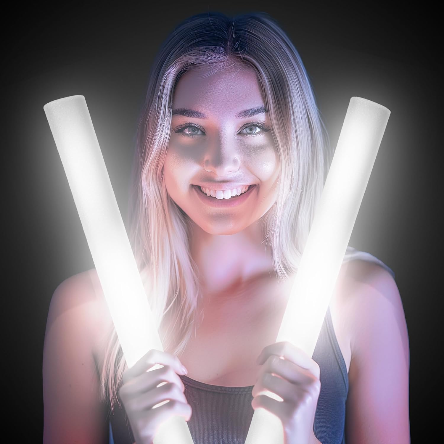 LED Foam Sticks 12 Pack 16-Inch 3 Light Modes