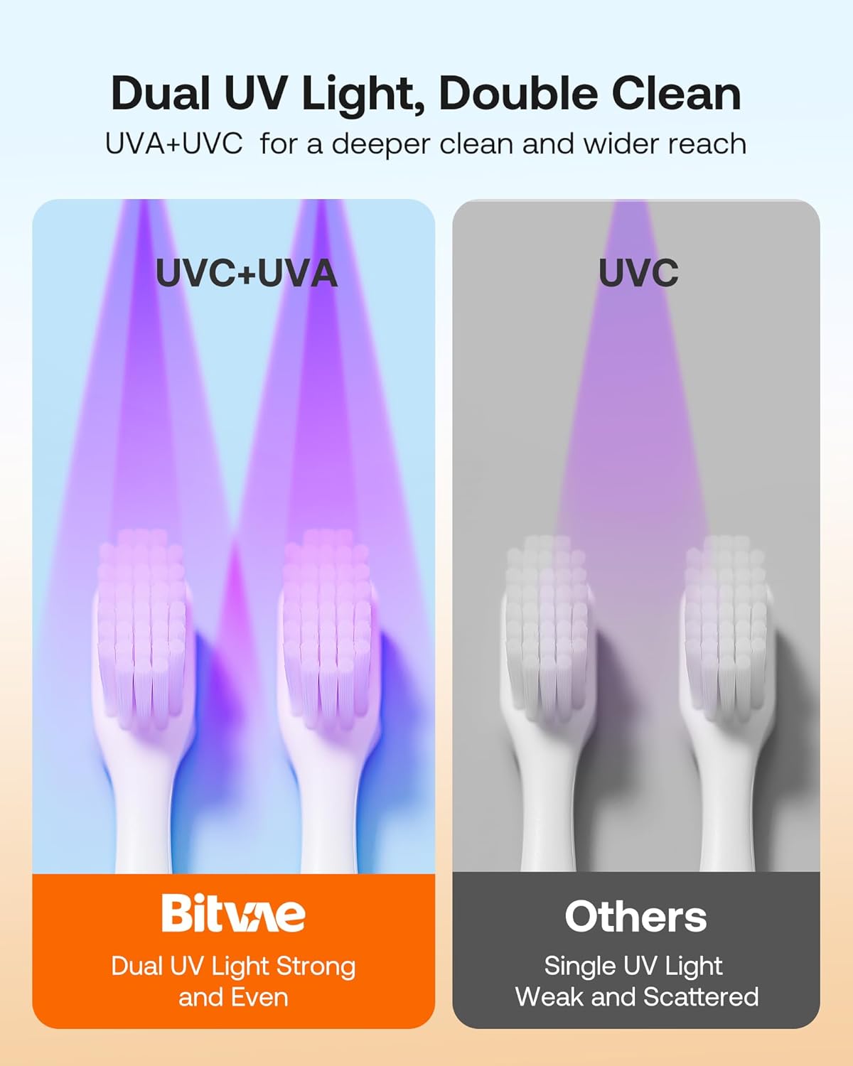 Bitvae Toothbrush Cleaner With LED Display Wall Mount Holder