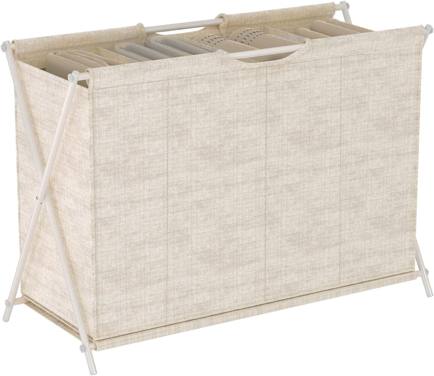 Vasicar 3 Section Laundry Sorter Basket Hamper Organizer